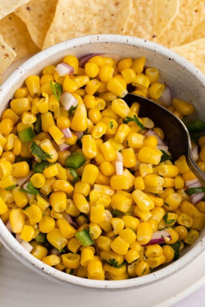Bowl of Spicy and Tangy Chipotle Corn Salsa