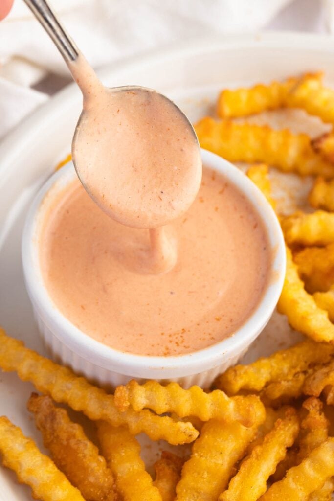Creamy and Tangy Comeback Sauce with Fries