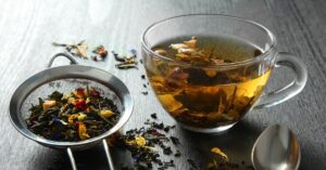 Delicious Brewed Tisane in a Glass Cup