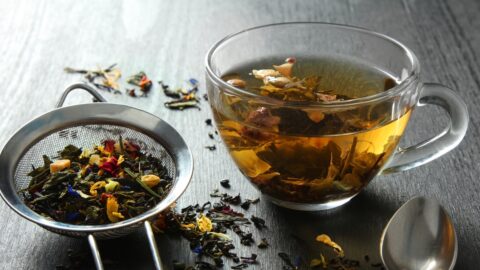 Delicious Brewed Tisane in a Glass Cup
