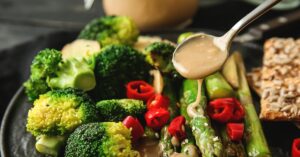 Dressing Vegetables with Tasty Tahini Sauce