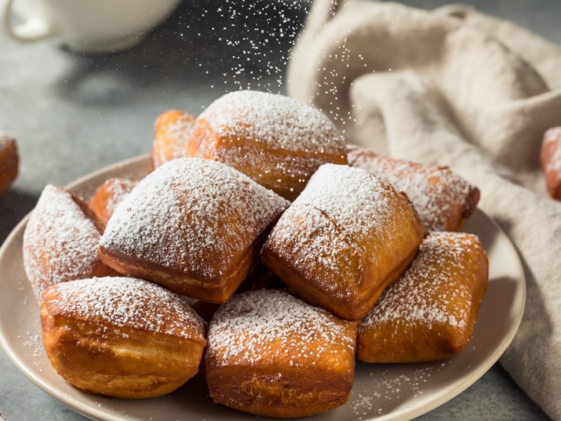 French Beignets with Powdered Sugar