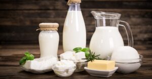 Fresh Dairy Products with Milk and Butter