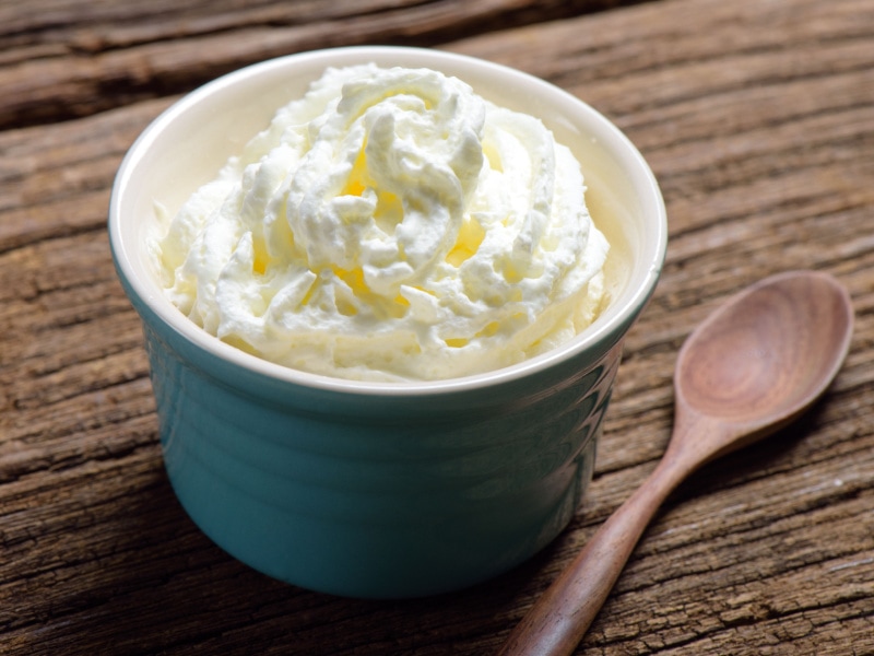 Heavy Cream in a Bowl