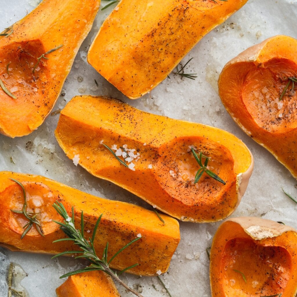 Homemade Butternut Squash with Salt and Rosemary
