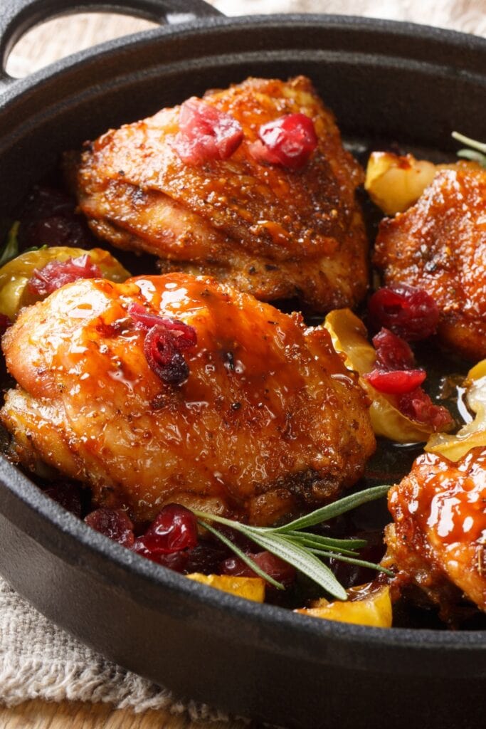 Homemade Cranberry Chicken Thigh with Herbs