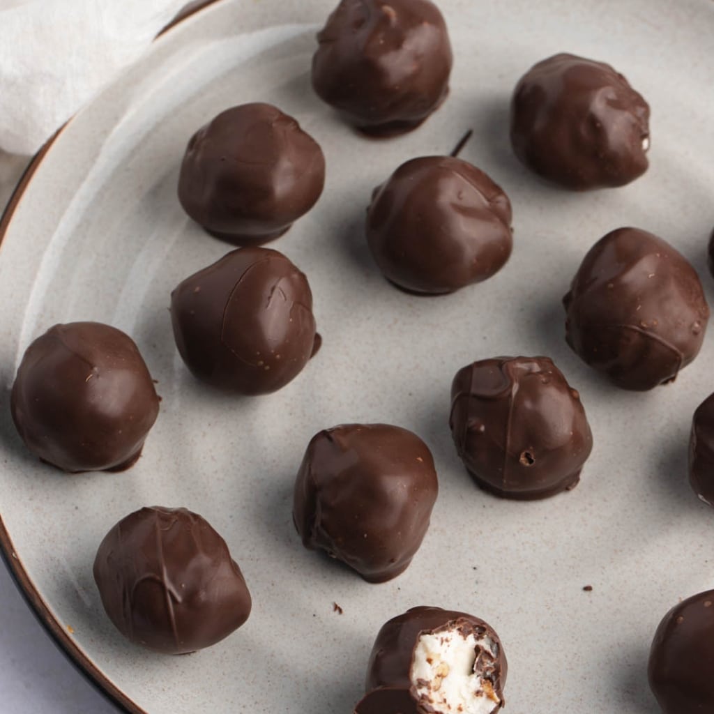Kentucky Bourbon Balls Covered With Chocolate