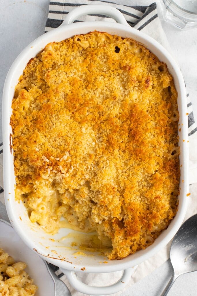 Homemade Mac and Cheese with Cheddar and Breadcrumbs