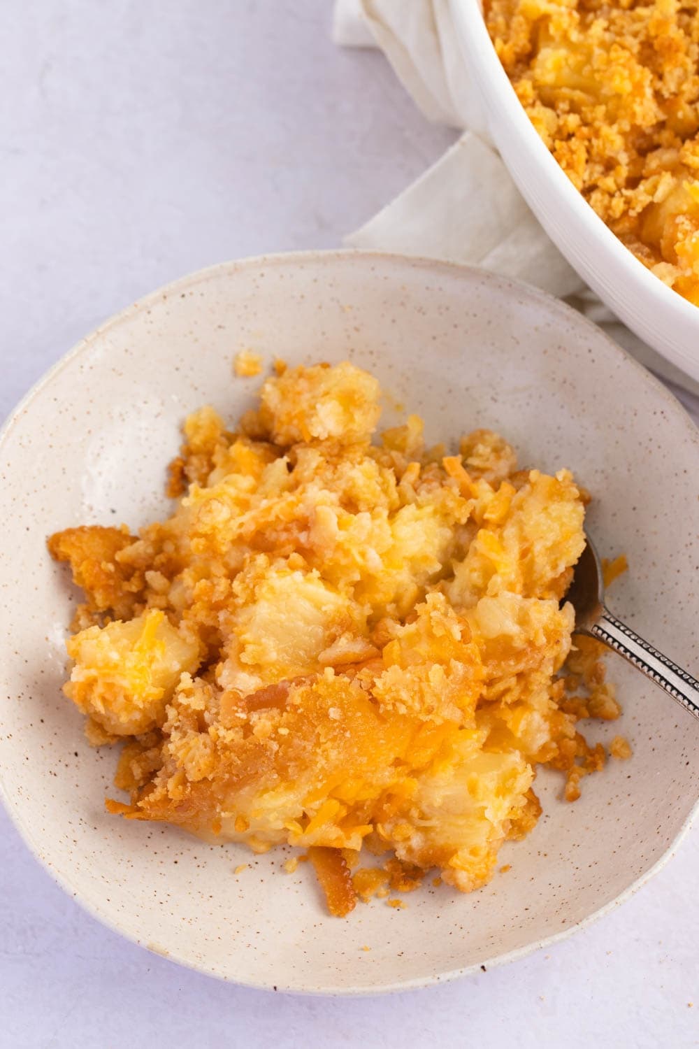Homemade Pineapple Casserole with Crispy Cracker Topping