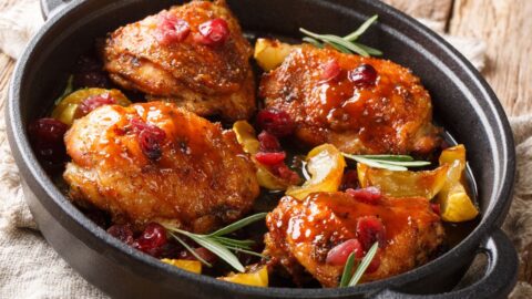 Homemade Cranberry Chicken Thigh with Herbs