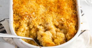 Homemade Mac and Cheese with Cheddar, Gruyere and Breadcrumbs