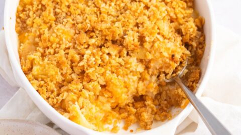 Homemade Pineapple Casserole with Chunky Pineapples and Crispy Crackers