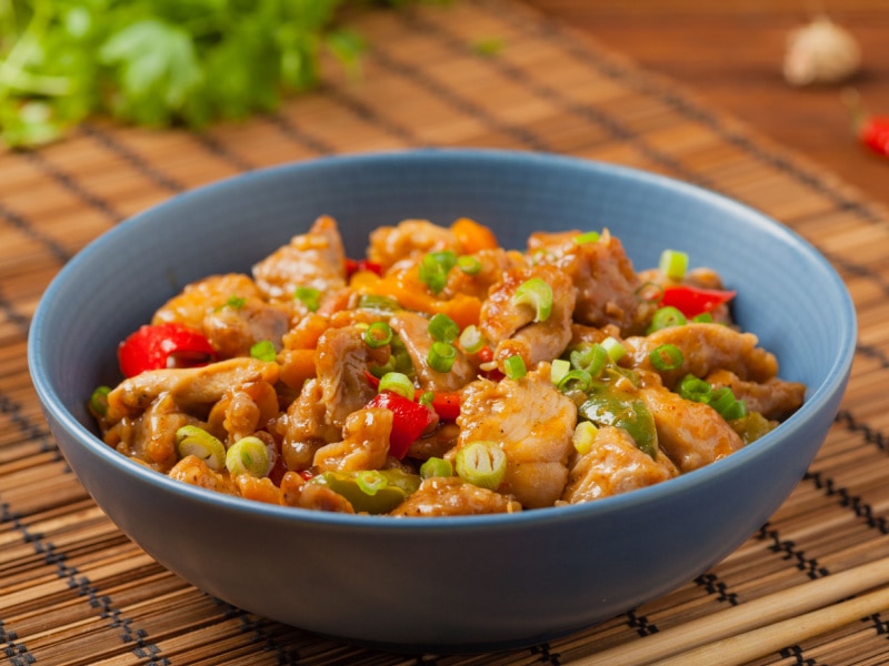 Kung Pao Chicken in a Bowl