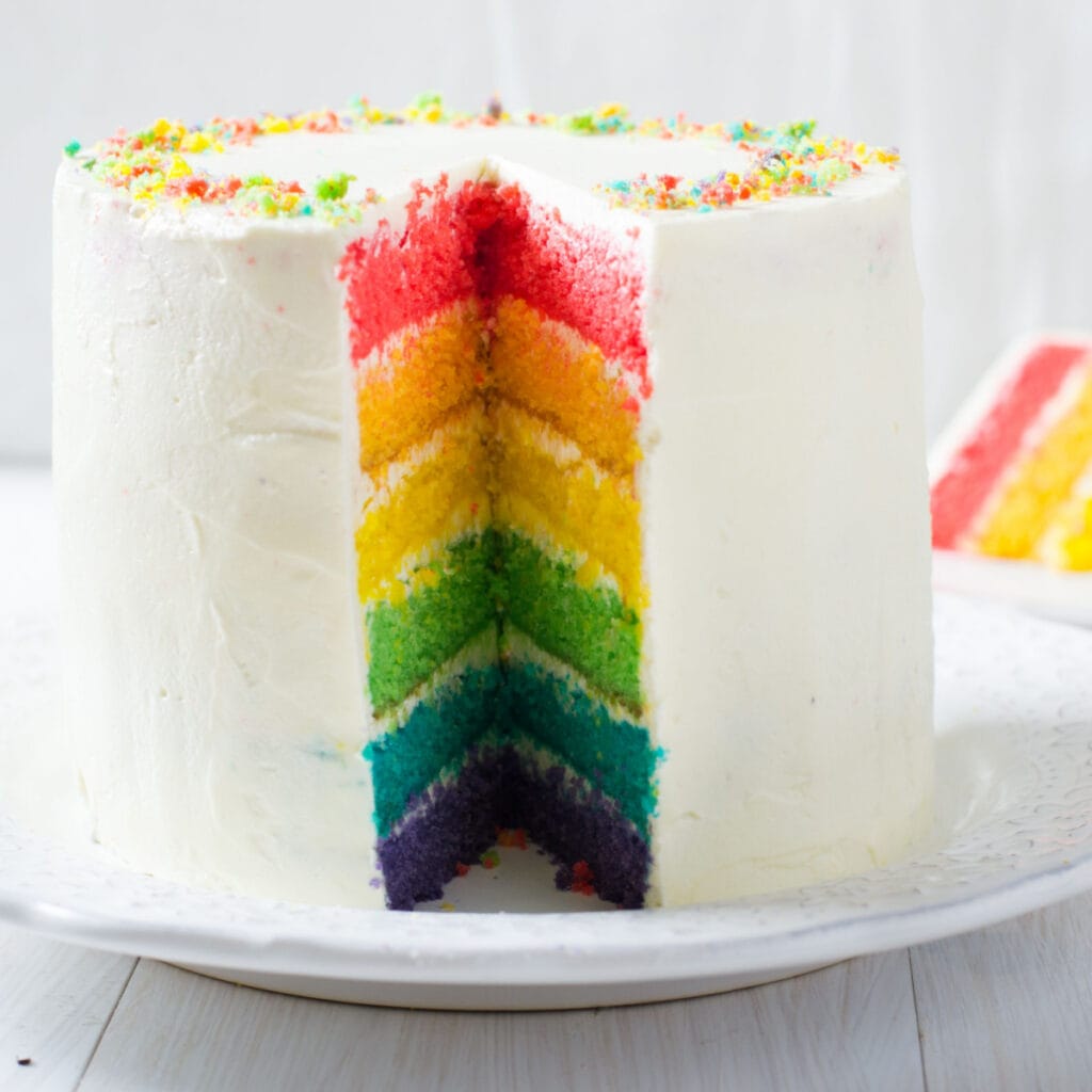 Colorful Rainbow Cake 