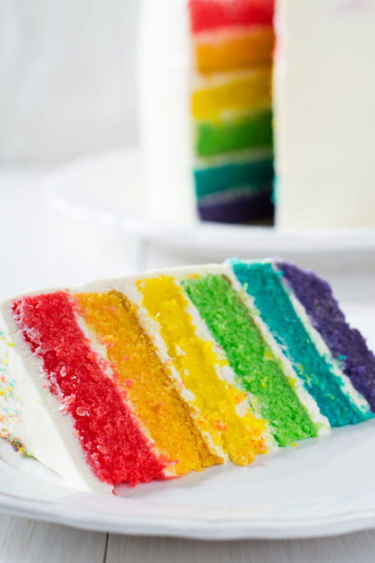 Rainbow Cake (Easy Recipe) - Insanely Good