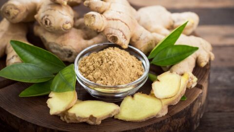 Raw Organic Ginger with Powder