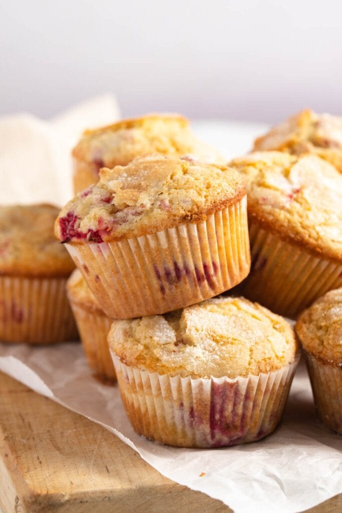 Soft and Fluffy Raspberry Muffins