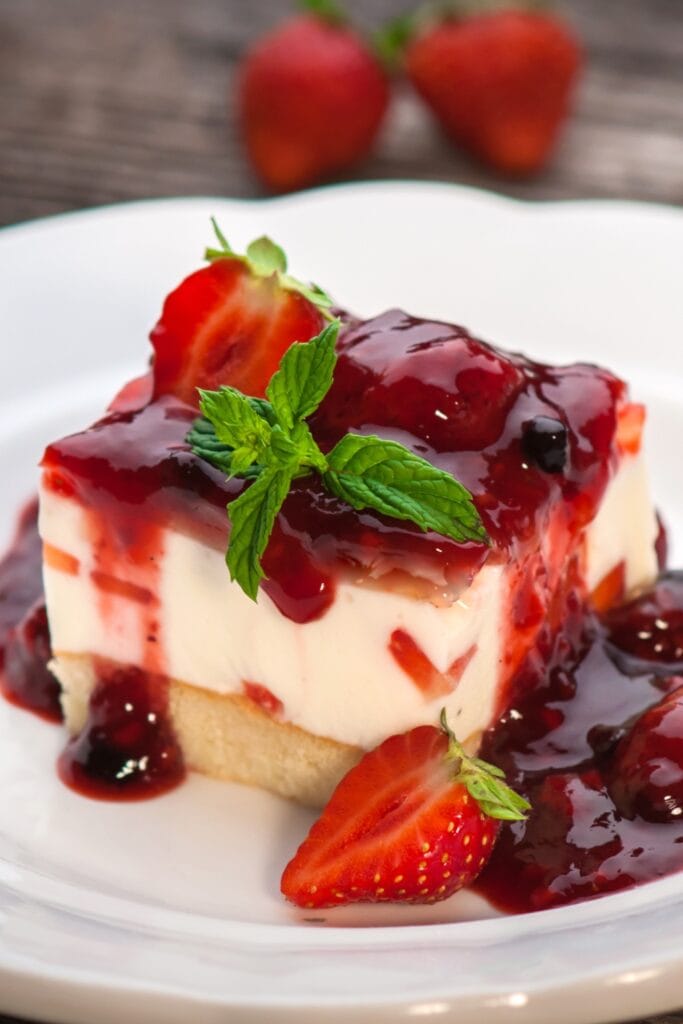 Sweet Homemade No-Bake Strawberry Cheesecake
