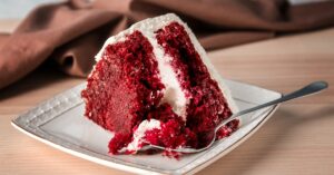 Sweet Sliced Red Velvet Cake