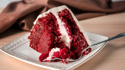 Sweet Sliced Red Velvet Cake