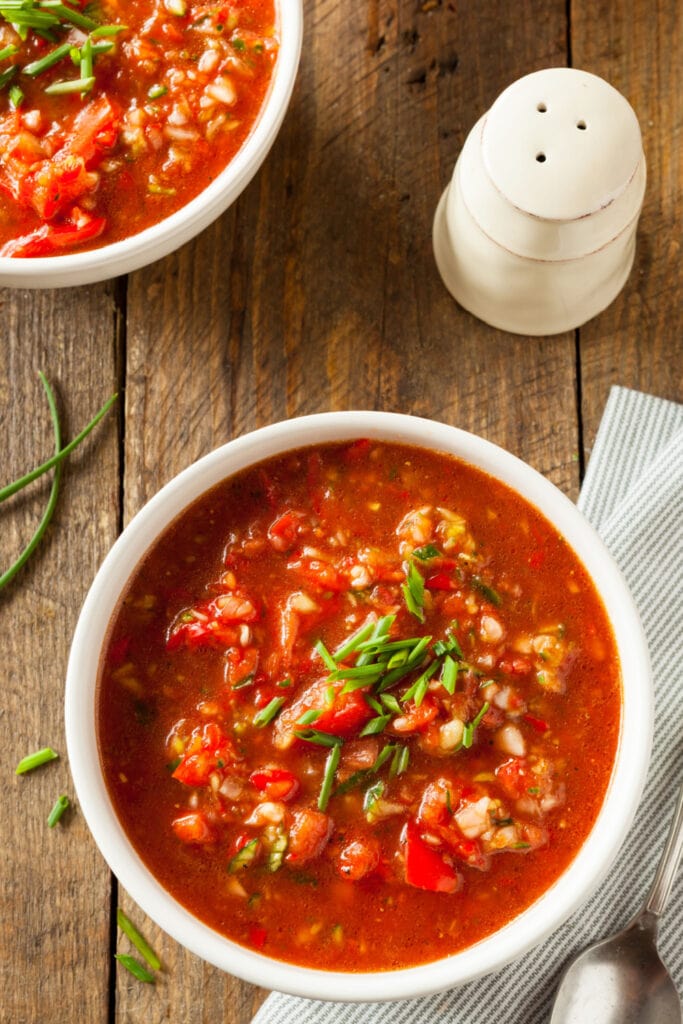 Flavorful Gazpacho Soup in a Bowl