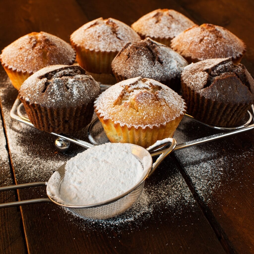 Vanilla and Chocolate Muffins with Caster Sugar