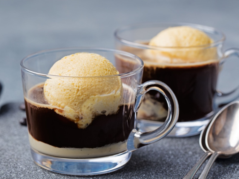 Two Cups of Affogato Coffee