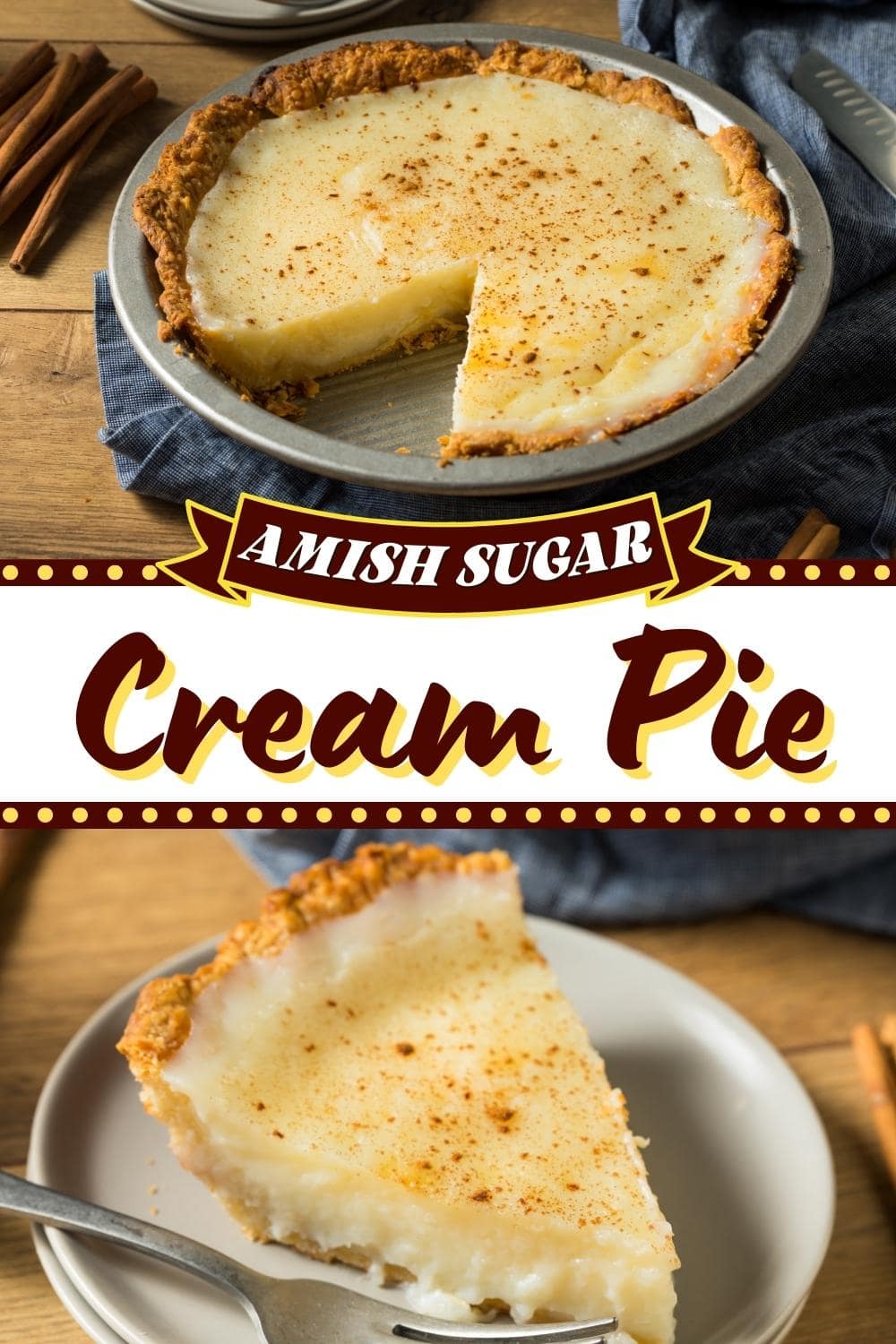 Grandma’s Amish Sugar Cream Pie Recipe - Insanely Good