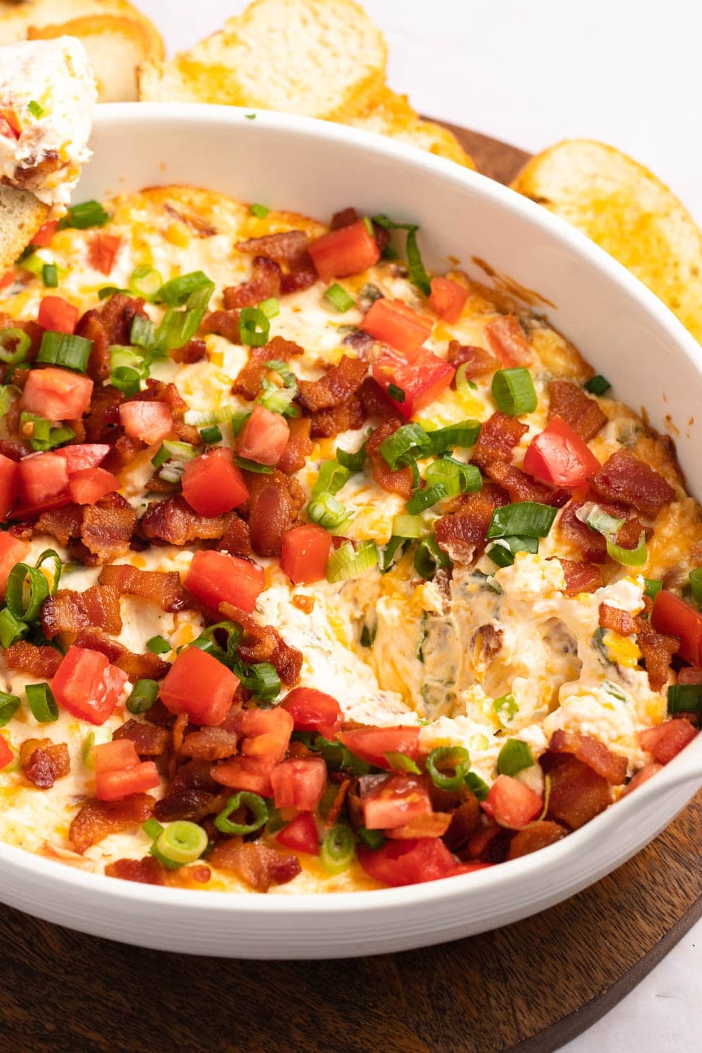 BLT Dip with Bacon, Tomatoes and Green Onions