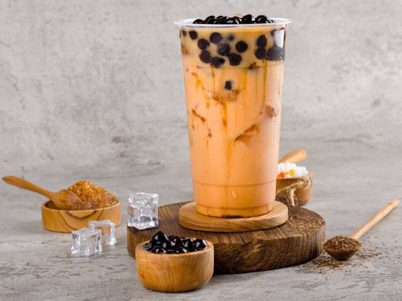 Boba Tea with Variety of Toppings