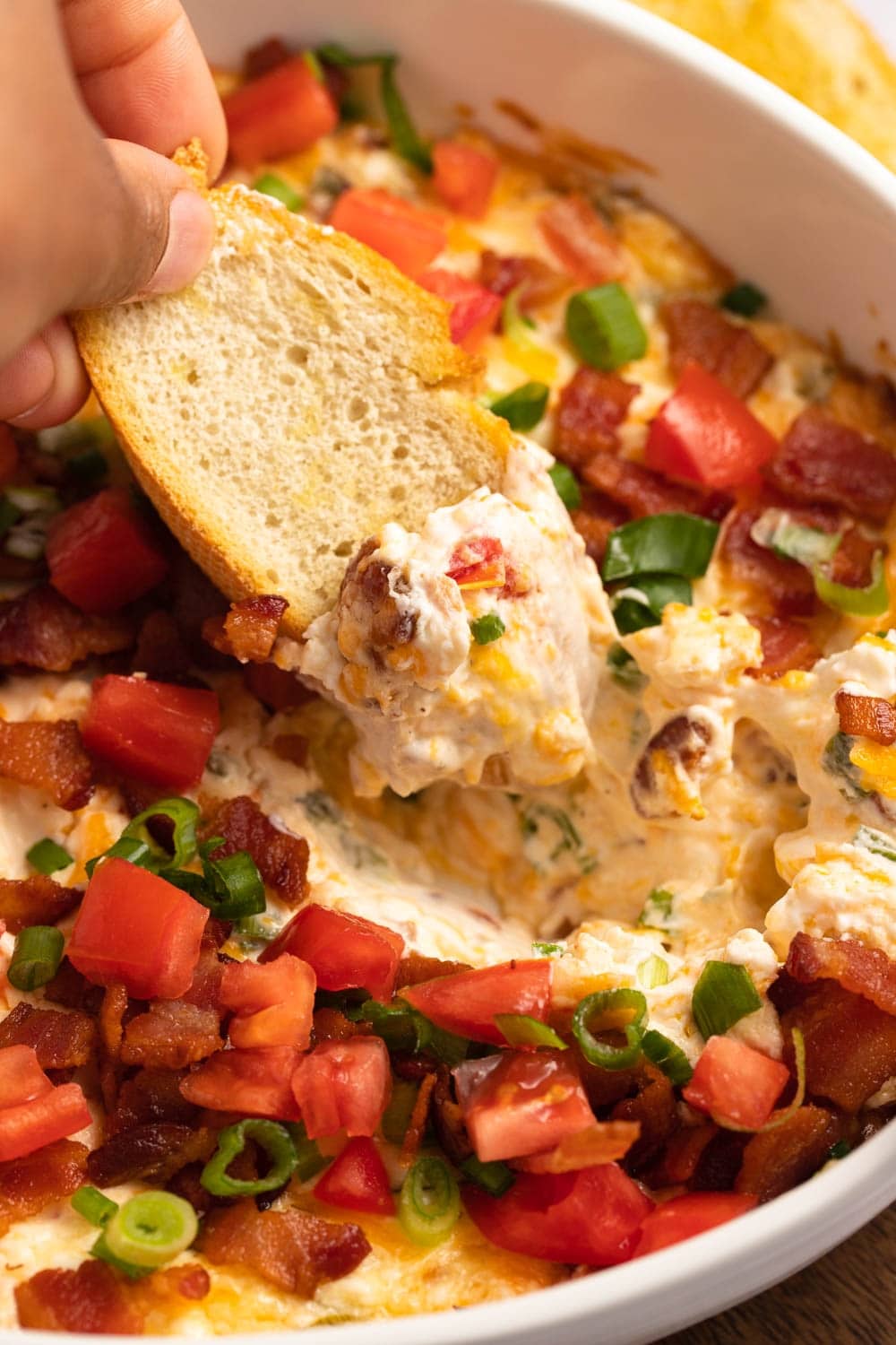 Creamy BLT Dip Served with Bread