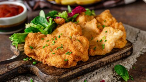 Crispy Chicken Schnitzel with Herbs
