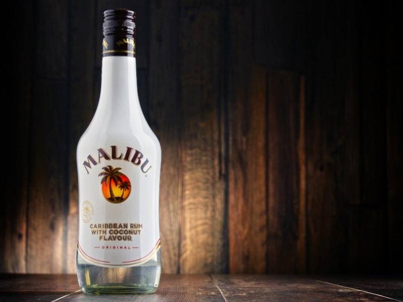 Bottle of Malibu Flavored Rum