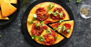 Healthy Homemade Gluten-Free Pizza with Tomatoes