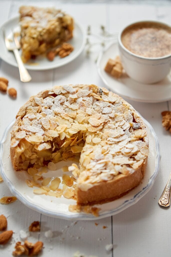 Homemade Almond Cake with Coffee