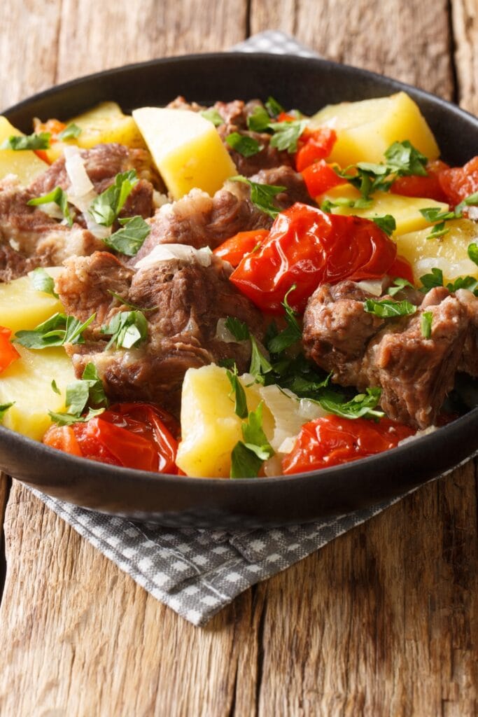 23 Easy Armenian Recipes You'll Love featuring Homemade Khashlama Stew with Meat, Potatoes and Tomatoes