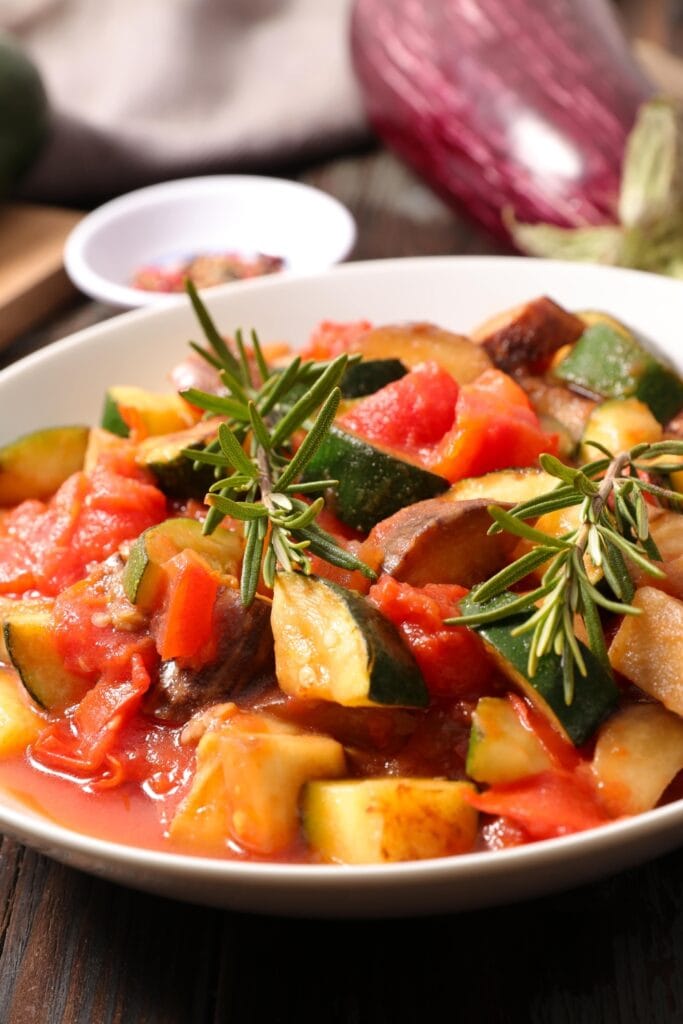 Homemade Ratatouille with Eggplant, Zucchini and Tomatoes