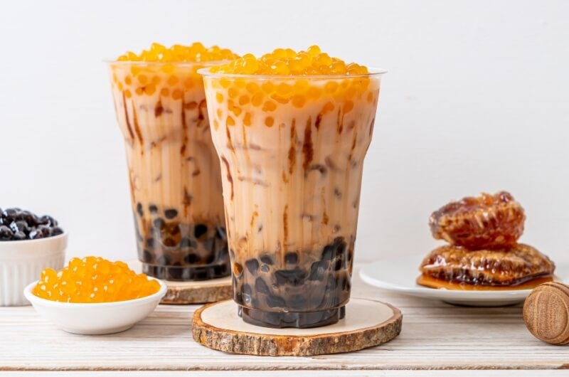 Homemade Refreshing Boba Milk Tea with Pearls