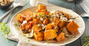Homemade Roasted Sweet Potatoes with Almonds