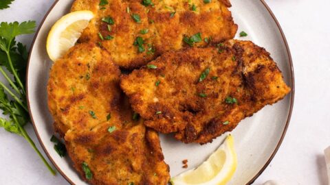 Homemade Chicken Milanese with Herbs and Lemon