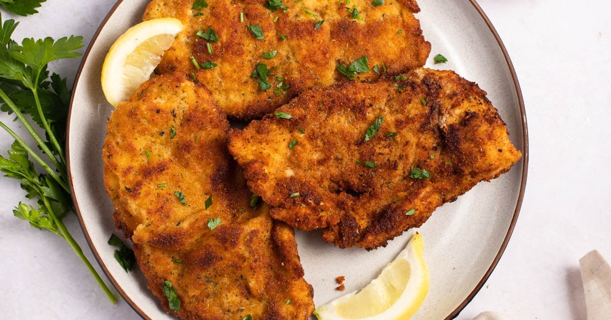 Homemade Chicken Milanese with Herbs and Lemon