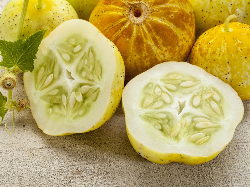 Whole and Slice Lemon Cucumbers