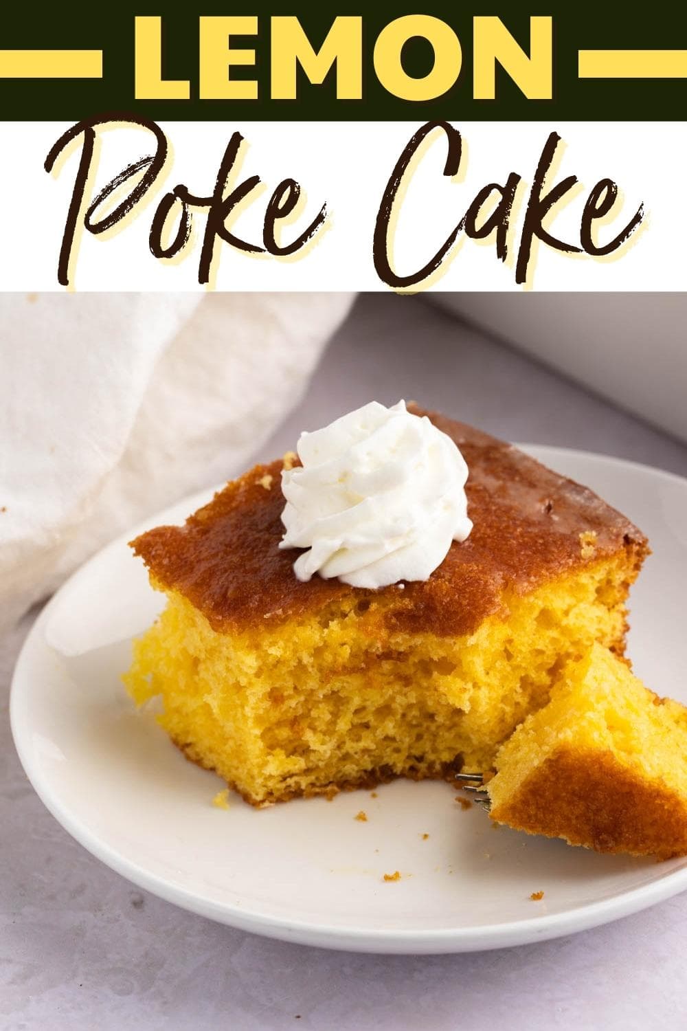 Lemon Poke Cake With Lemon Glaze Insanely Good 4636