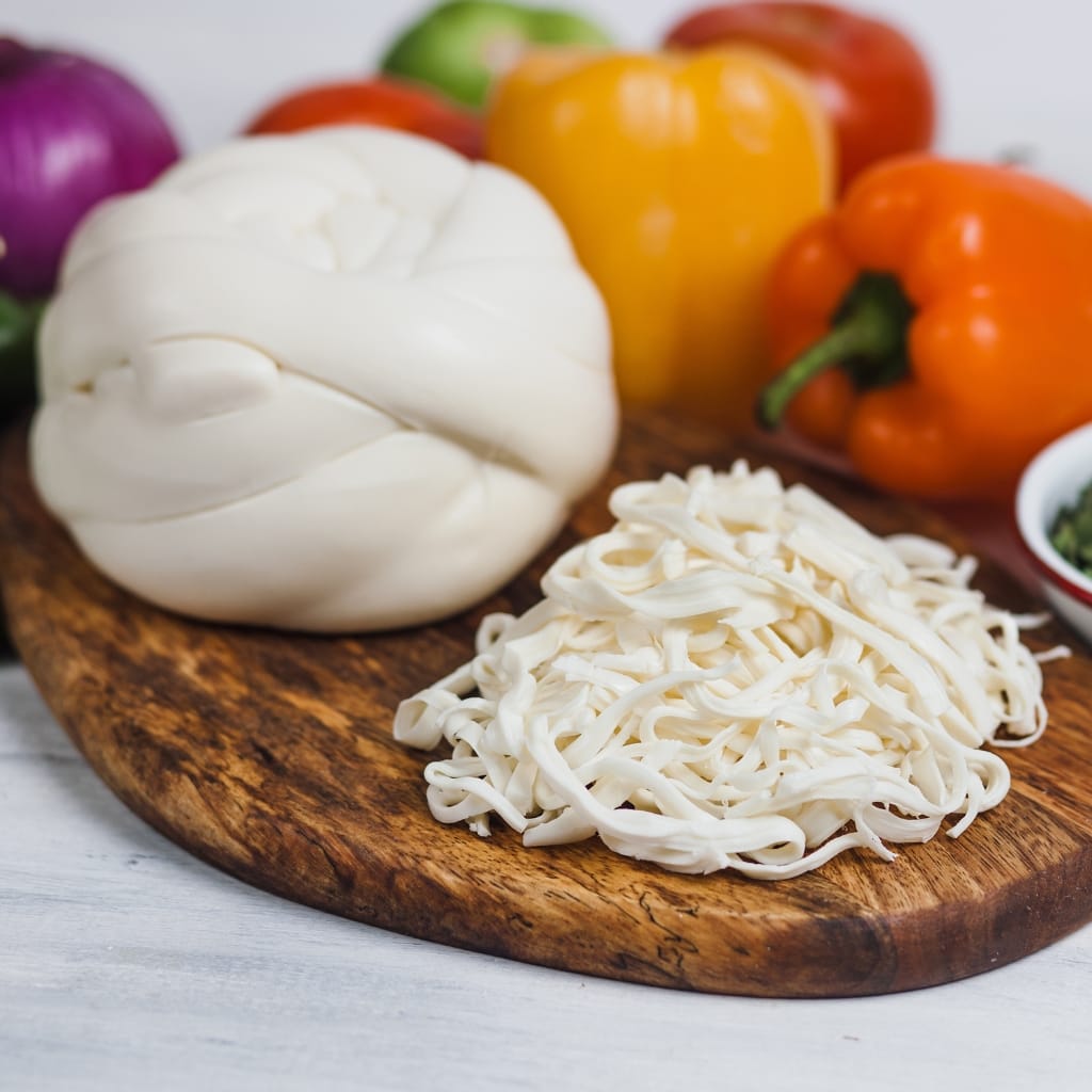 Mexican Oaxaca Cheese with Fresh Vegetables