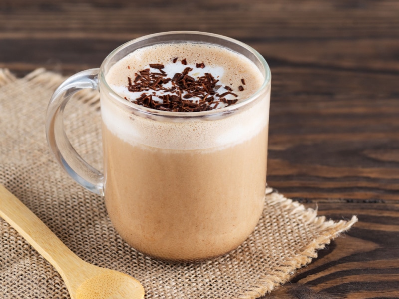 Mocha Coffee with Chocolate Topping