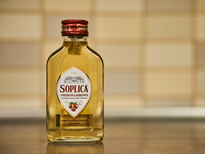 A Small Bottle of Polish Vodka Brand