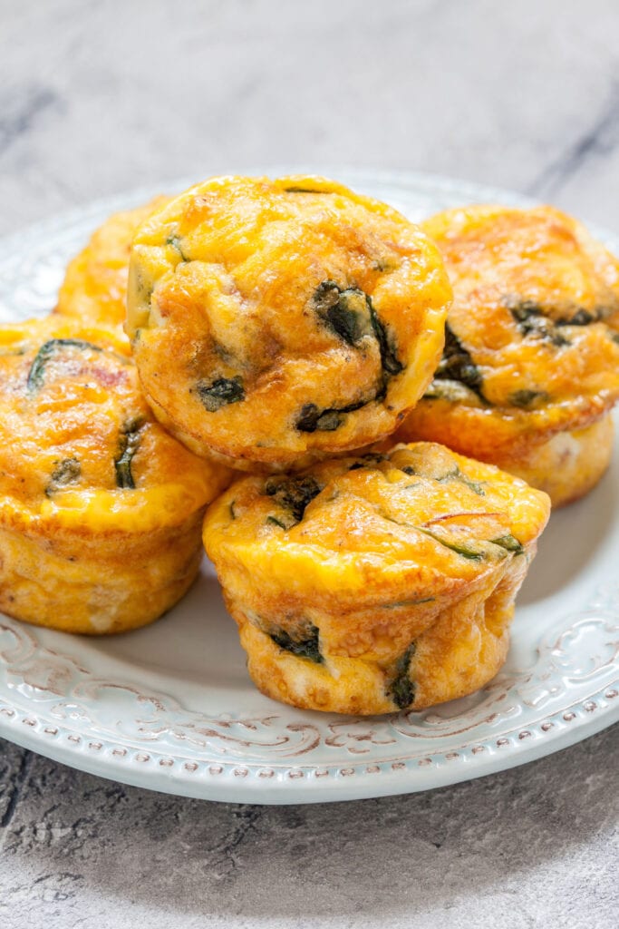 Quiche Muffins Served on a Plate
