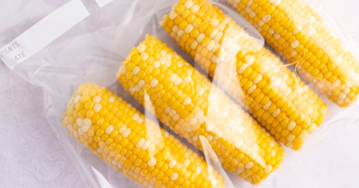 Raw Organic Yellow Corn Placed Inside a Ziploc Bag