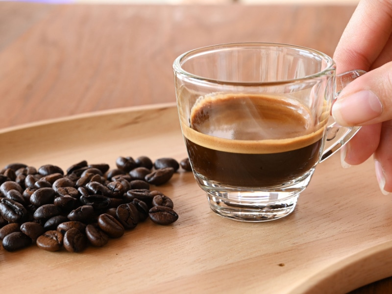 A Cup of Ristretto on a Wooden Table 
