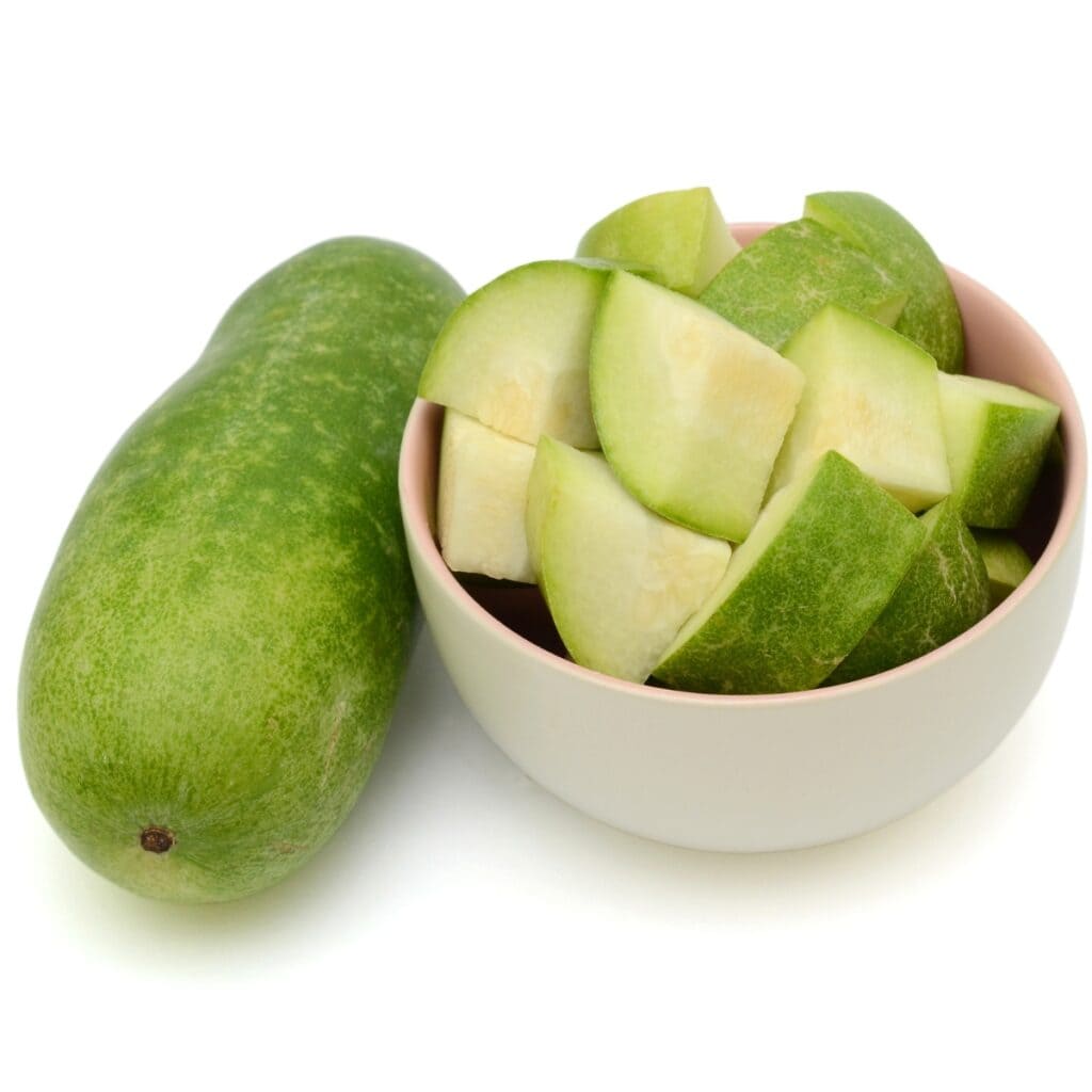 Whole and Sliced Winter Melon